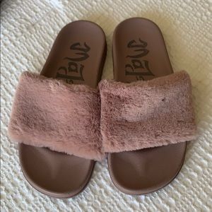 Mad Paw fuzzy slip ons